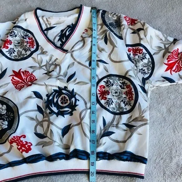 Vintage Marcia Silky V-Neck Sweater Blouse - Picture 7 of 10